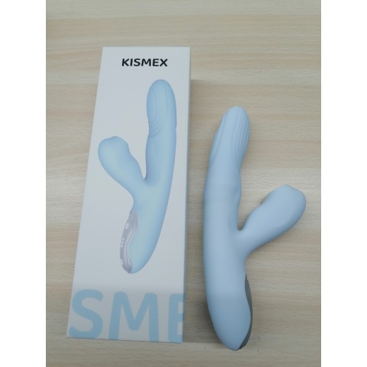 KISMEX Evella Silicone Vibrator with 7 Thrusting & 8 Tapping/Suction Modes, IPX7 Waterproof, 45Min Working Time, Personal Massager for Women KISMEX Evella Silicone Vibrator with 7 Thrusting & 8 Tapping/Suction Modes, IPX7 Waterproof, 45Min Working Time, Personal Massager for Women