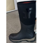 Graphic T Rubber Boots for Men with Steel Shank, Waterproof Insulated Reliable Rain Boots for Outdoor Work Hunting, Warm Dry 5mm Neoprene Anti-slip All-Season Mud Boots, Size 5-14