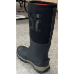 Graphic T Rubber Boots for Men with Steel Shank, Waterproof Insulated Reliable Rain Boots for Outdoor Work Hunting, Warm Dry 5mm Neoprene Anti-slip All-Season Mud Boots, Size 5-14