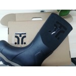 Graphic T Rubber Boots for Men with Steel Shank, Waterproof Insulated Reliable Rain Boots for Outdoor Work Hunting, Warm Dry 5mm Neoprene Anti-slip All-Season Mud Boots, Size 5-14