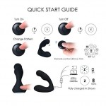 Wireless Warming Male Anal Plugs Remote Control Waterproof Healthy Prostate Massager 