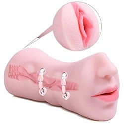 Cyberskin Male Masturbators with Ribbed 3D Textured Vagina and Mouth