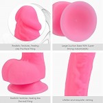Luminous Dildo 7.6 inch G-Spot Vagina Stimulator Liquid Silicone Dildo with Suction Cup