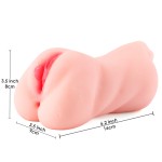 Male Masturbator 3D Silicone Lifelike Pussy Masturbation Masturbator with 3 Holes