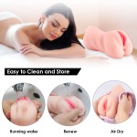 Male Masturbator 3D Silicone Lifelike Pussy Masturbation Masturbator with 3 Holes