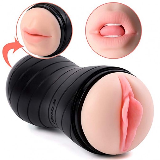 Male Masturbators Sex Toys 3D Realistic Vagina and Mouth Masturbator 