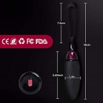 Powerful Rotating Bullet Vibrator with 7 Modes, Portable Mini Pocket Vagina Stimulator