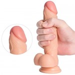 7.7" Realistic Vibrating Soft Silicone Dildo with Suction Cup