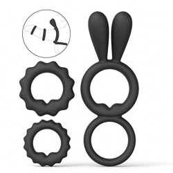 Cock Rings Set Super Soft Silicone Penis Rings Premium Stretchy Adult Sex Toy