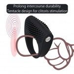 Waterproof Ultra soft Silicone Vibrating Ring Clitoral Stimulate Massager 