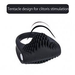 Waterproof Ultra soft Silicone Vibrating Ring Clitoral Stimulate Massager 